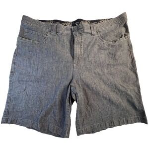 Lee Riders Shorts Women's 18 M SHORT Elastic ‎ Waist BLUE Lightweight Denim
